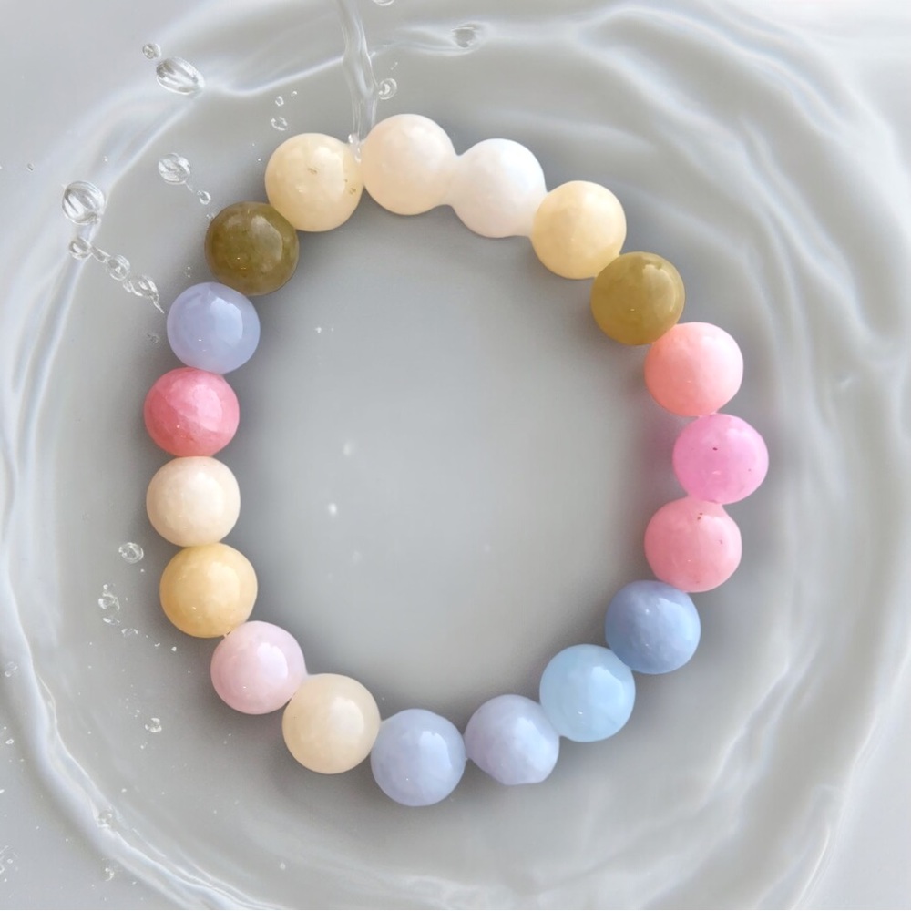 “Soft Tones” Unisex Beaded Bracelet (10mm)